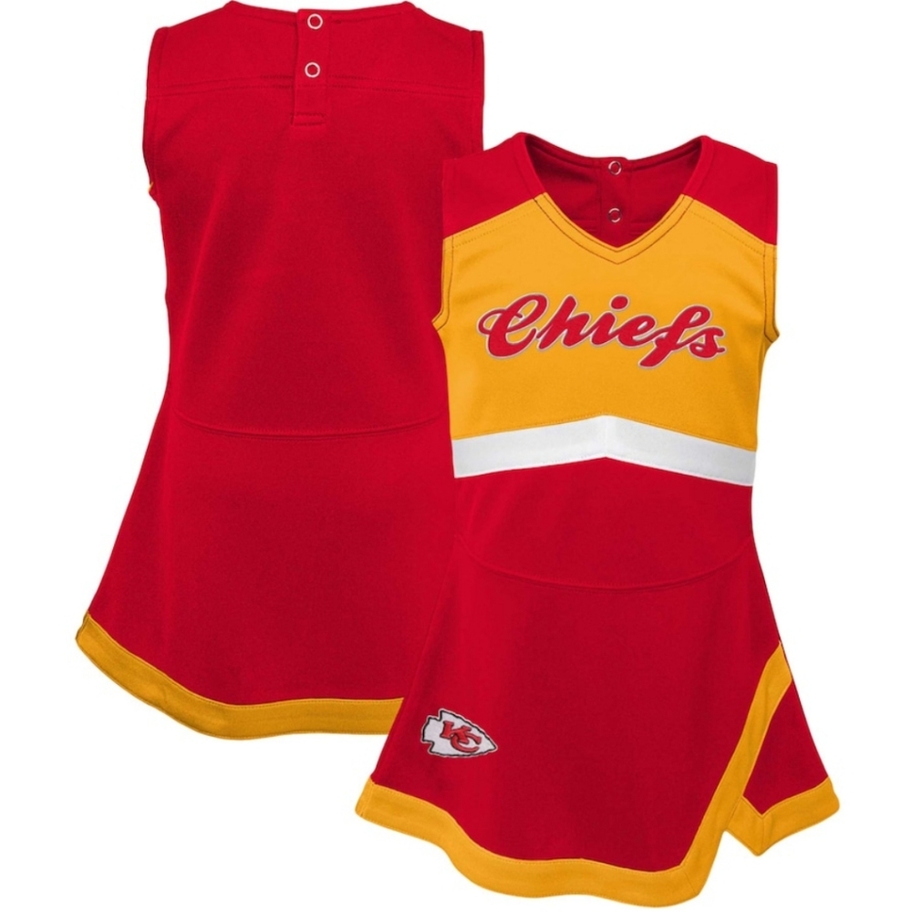 Kansas City Chiefs Girls Infant Cheer Captain Jumper Dress - Red